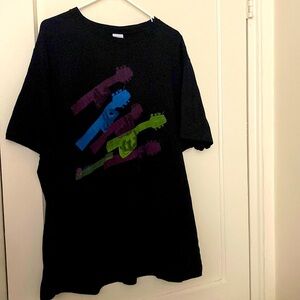 old navy black guitar tee size: XXL
